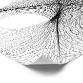 Dynamic Warp Field Decoupage Template Line Art Poster (Ecke)