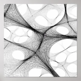 Dynamic Warp Field Decoupage Template Line Art Poster