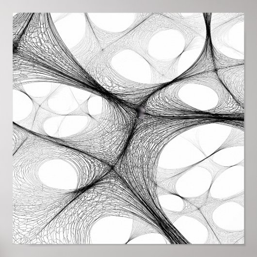 Dynamic Warp Field Decoupage Template Line Art Poster (Vorne)