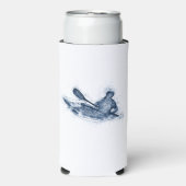 Dynamic Whitewater Kayaker Line Art Selters Dosenkühler (Seltzer Vorderseite)