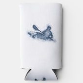 Dynamic Whitewater Kayaker Line Art Selters Dosenkühler (Vorderseite)