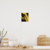 Dynamic Yellow Paint over Dark Surface Poster (Küche)