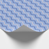 Dynamic Zigzag Pattern in Blue and Pink Stripe Geschenkpapier (Ecke)