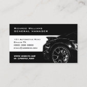 Dynamik in Schwarzweiß Visitenkarte (Rückseite)