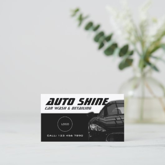 Dynamik in Schwarzweiß Visitenkarte (Stehend Vorderseite)