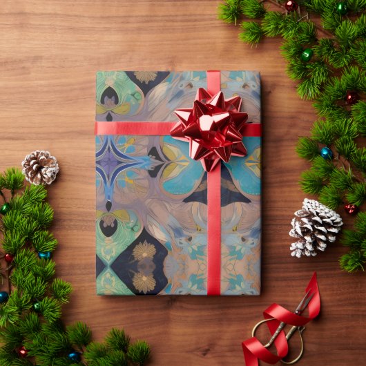 Dynamik symmetrischer Fantasiekunst Geschenkpapier (Feiertagsgeschenk)