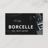 Dynamik-Visitenkarte für den Automobil in Schwarz/ Visitenkarte (Vorderseite)