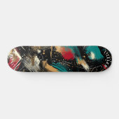 Dynamisch Abstrakt mit texturierten Pinselstrichen Skateboard (Horizontal)