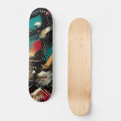 Dynamisch Abstrakt mit texturierten Pinselstrichen Skateboard (Vorderseite)