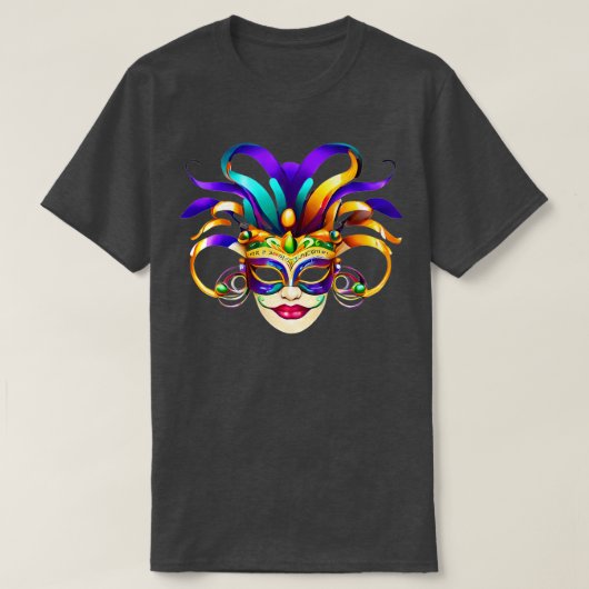 Dynamisch für Mardi Gras Revelry TShirt (Design vorne)