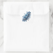 Dynamisch Grau BLAUE BLÄTTER Craft Aufkleber (Tasche)