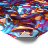 Dynamisch mehrfarbig Abstrakt kosmisch strukturier Poster (Ecke)