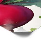 Dynamisch Radish Wasserfarbe mit fetten Schlaganfä Poster (Ecke)
