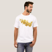 Dynamische ABSTRACT FLOWER Style Aussage T-Shirt (Vorne ganz)