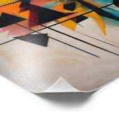 Dynamische Abstrakt Geometrische Kunst Fotodruck (Ecke)