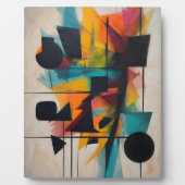 Dynamische Abstrakt Geometrische Kunst Fotoplatte (Vorderseite)