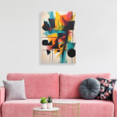 Dynamische Abstrakt Geometrische Kunst Leinwanddruck (Insitu (Wohnzimmer))