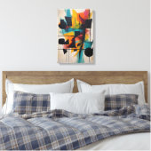 Dynamische Abstrakt Geometrische Kunst Leinwanddruck (Insitu (Schlafzimmer))