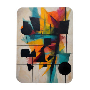 Dynamische Abstrakt Geometrische Kunst Magnet