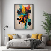 Dynamische Abstrakt Geometrische Kunst Poster