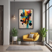 Dynamische Abstrakt Geometrische Kunst Poster