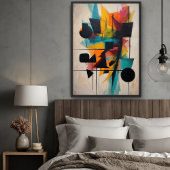 Dynamische Abstrakt Geometrische Kunst Poster