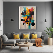 Dynamische Abstrakt Geometrische Kunst Poster