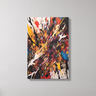 Dynamische Abstrakte Action Expressionist Vibranin Leinwanddruck