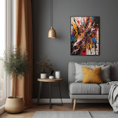 Dynamische Abstrakte Action Expressionist Vibranin Poster