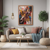 Dynamische Abstrakte Action Expressionist Vibranin Poster