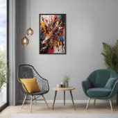 Dynamische Abstrakte Action Expressionist Vibranin Poster