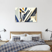 Dynamische abstrakte Architektur Leinwanddruck (Insitu (Schlafzimmer))