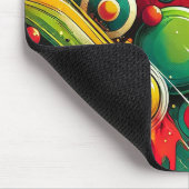 Dynamische Abstrakte Artwork mit bunten Kreisläufe Mousepad (Ecke)