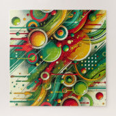 Dynamische Abstrakte Artwork mit bunten Kreisläufe Puzzle (Horizontal)