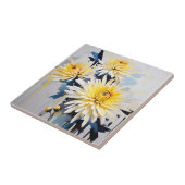 Dynamische Abstrakte BlumenChrysanthemen Fliese (Seite)