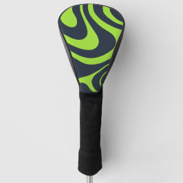 Dynamische abstrakte fette limettgrüne Schwünge Golf Headcover