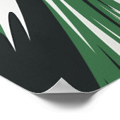 Dynamische Abstrakte Gassen in Grün und Schwarz Poster (Ecke)