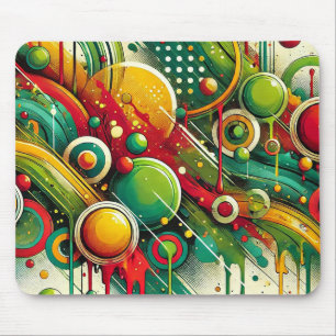 Dynamische abstrakte Kunstwerke mit farbenfrohen K Mousepad