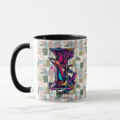 Dynamische Abstrakte Monogramm-Tasse - I für Isaac Tasse (Links)