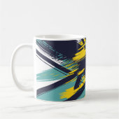Dynamische Abstrakte Pinselstriche Kaffeetasse (Links)