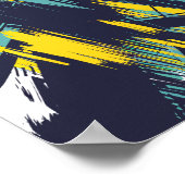 Dynamische Abstrakte Pinselstriche Poster (Ecke)