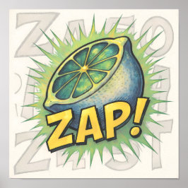 Dynamische abstrakte Pop-Art: Fragmentiertes Zappi Poster