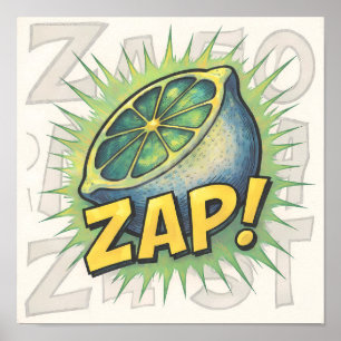 Dynamische abstrakte Pop-Art: Fragmentiertes Zappi Poster