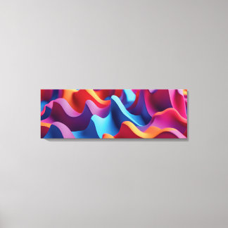 Dynamische Abstrakte Wave Wall Art - Fett 3D Color Leinwanddruck
