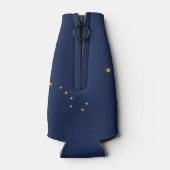 Dynamische Alaska-Staatsflagge Grafik auf einer Flaschenkühler (Rückseite)