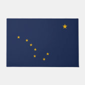 Dynamische Alaska-Staatsflagge Grafik auf einer Fußmatte (Vorderseite)