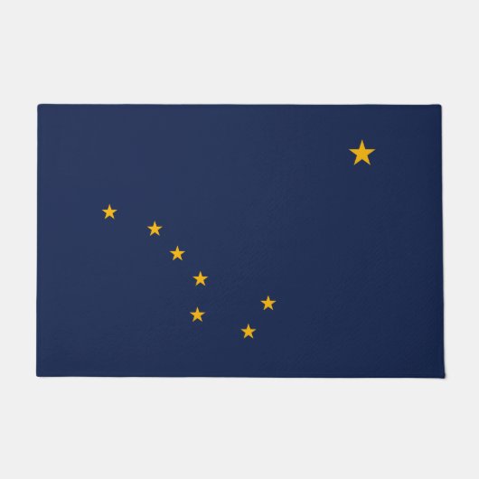 Dynamische Alaska-Staatsflagge Grafik auf einer Fußmatte (Vorderseite)