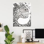 Dynamische alte Schlange Poster (Heimbüro)