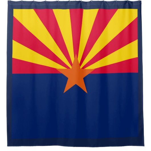 Dynamische Arizona-Staats-Flaggen-Grafik auf a Duschvorhang (Vorderseite)