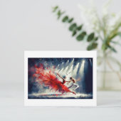 Dynamische Balletperformance, Postkarte (Stehend Vorderseite)